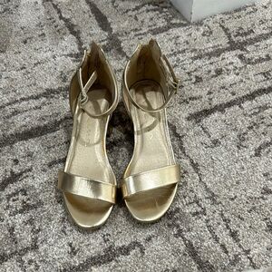Gold Ankle Strap Sandals